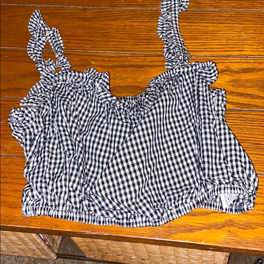 Checked forever 21 crop top